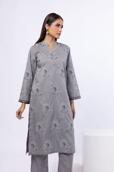 Embroidered | Crosshatch Poplin | Kurta | AED 140.00