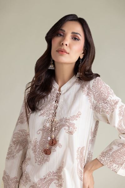 Embroidered | Cambric | Paisley Cambric Kurta | AED 100.00