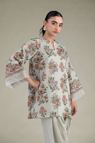 Printed | Cambric | Short Cambric Kurta | AED 150.00