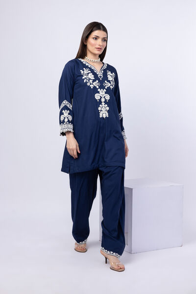 Embroidered | Crosshatch Raw Silk | Shalwar | AED 46.00