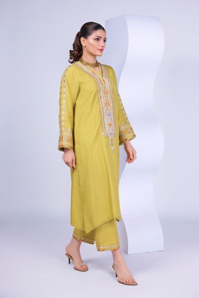 Embroidered | Russian Raw Silk | Pants | AED 27.60
