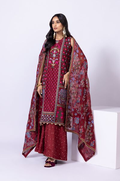 Embroidered | Viscose Oak Silk | Kurta | AED 400.00
