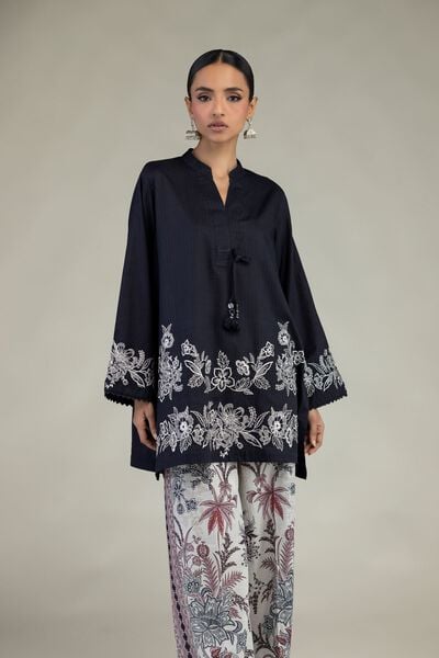 Embroidered | Cotton Dobby | Short V-Neck Kurta | AED 180.00