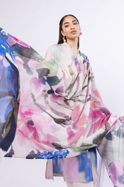 Printed | Light Thai Silk | Dupatta | AED 36.00