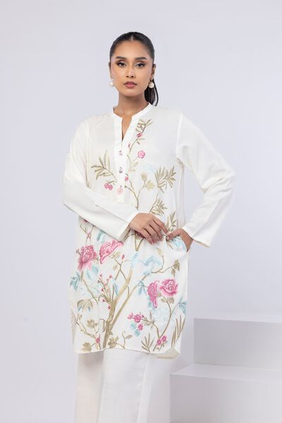 Embroidered | Dull Raw Silk | Kurta | AED 160.00