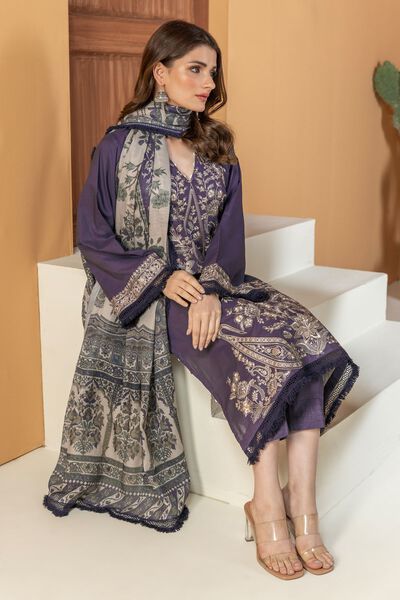 Dobby | Embroidered | Tailored 3 Piece | AED 140.00