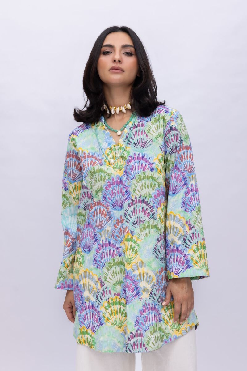 Buy Abstract Cotton Kurta | 0.0 N/A | 25-04E48-01TB-VG_MULTI | Khaadi ...