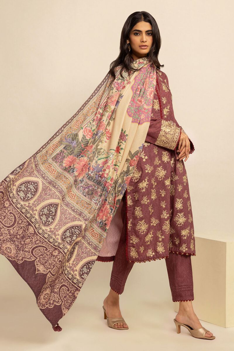 Embroidered | Karandi | Fabrics 3 Piece | null