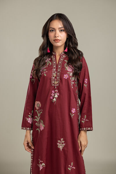 Embroidered | Textured Cotton | Kurta | AED 280.00