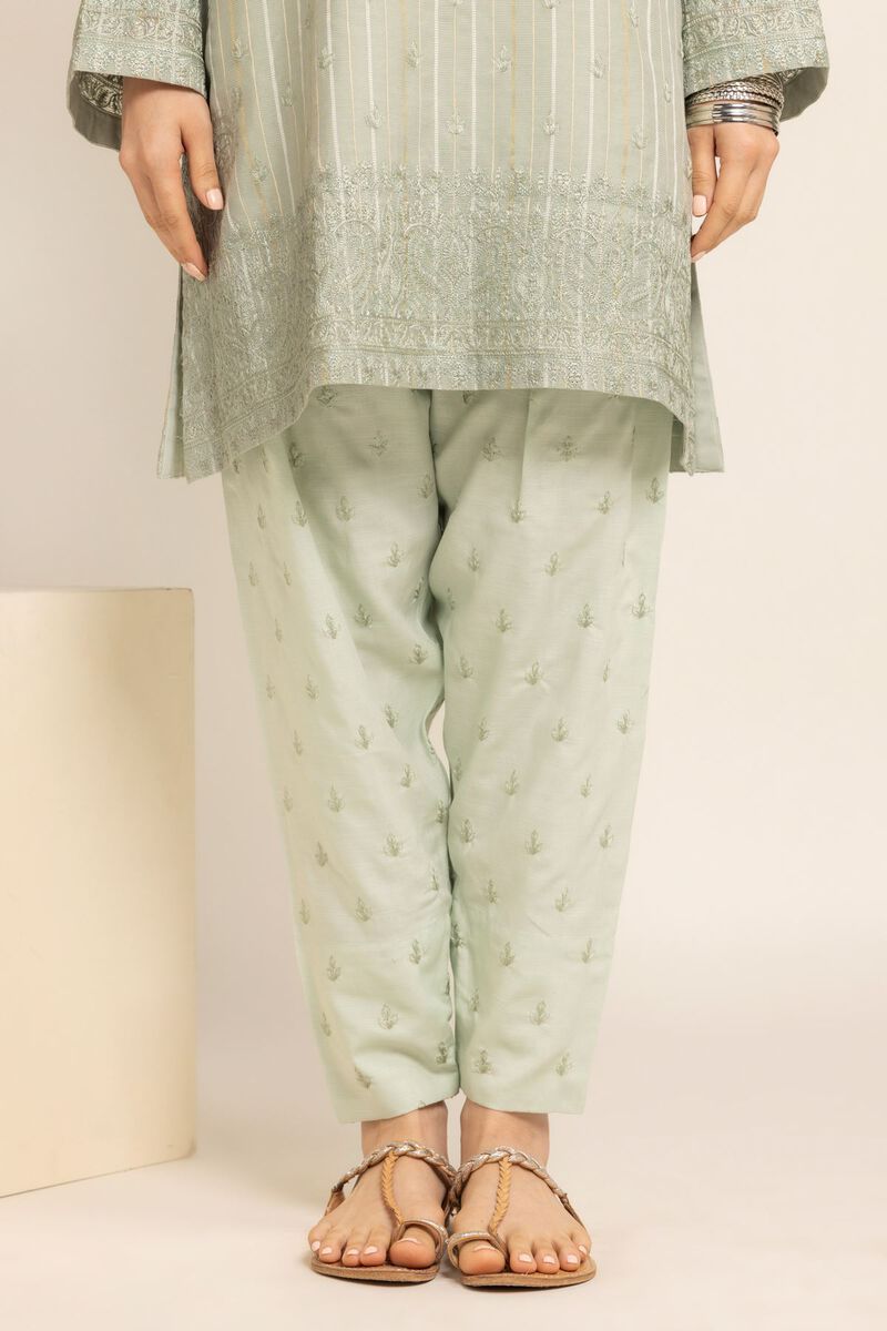Embroidered | Dull Raw Silk | Shalwar | null
