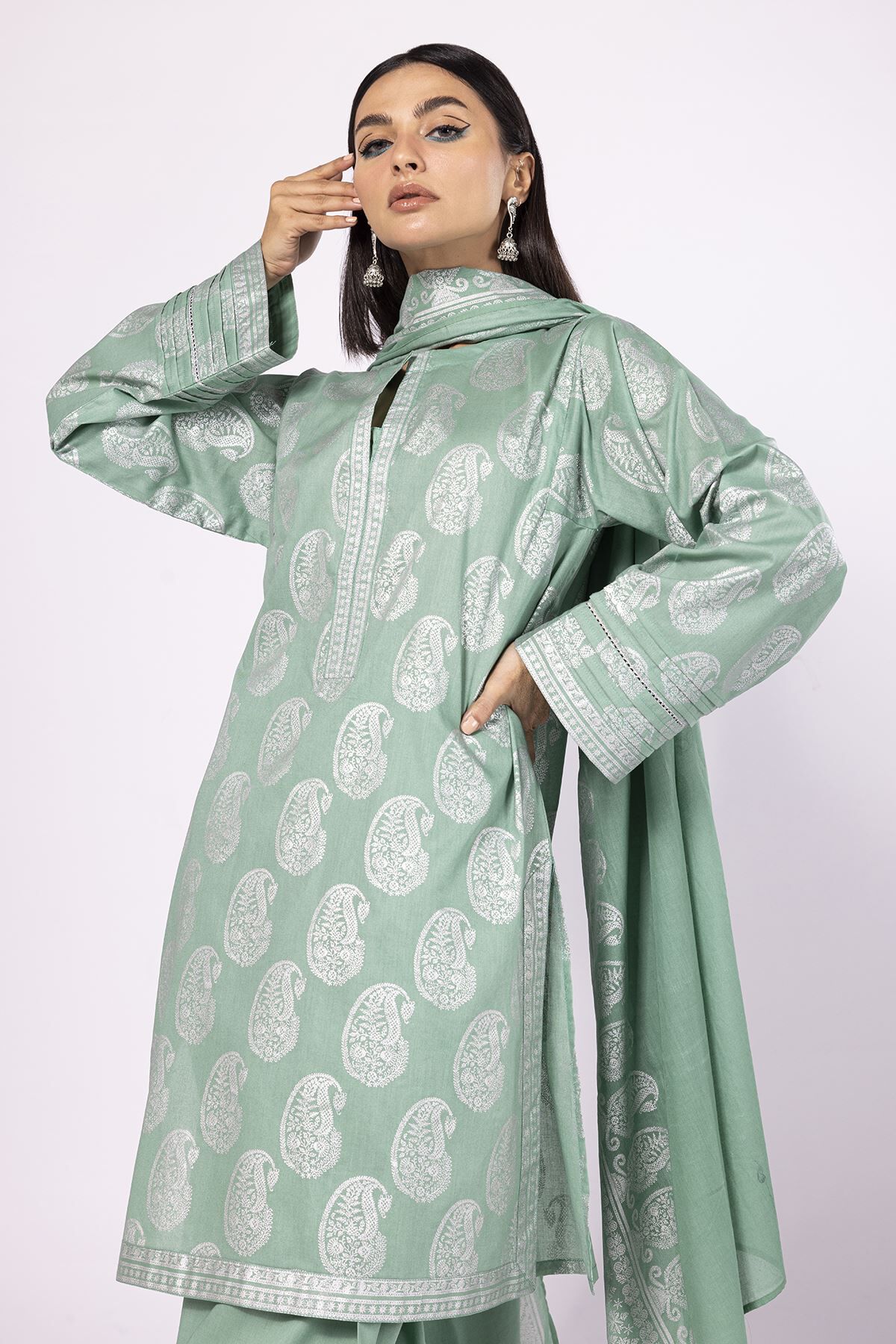 Khaadi lawn 3 piece suit deals