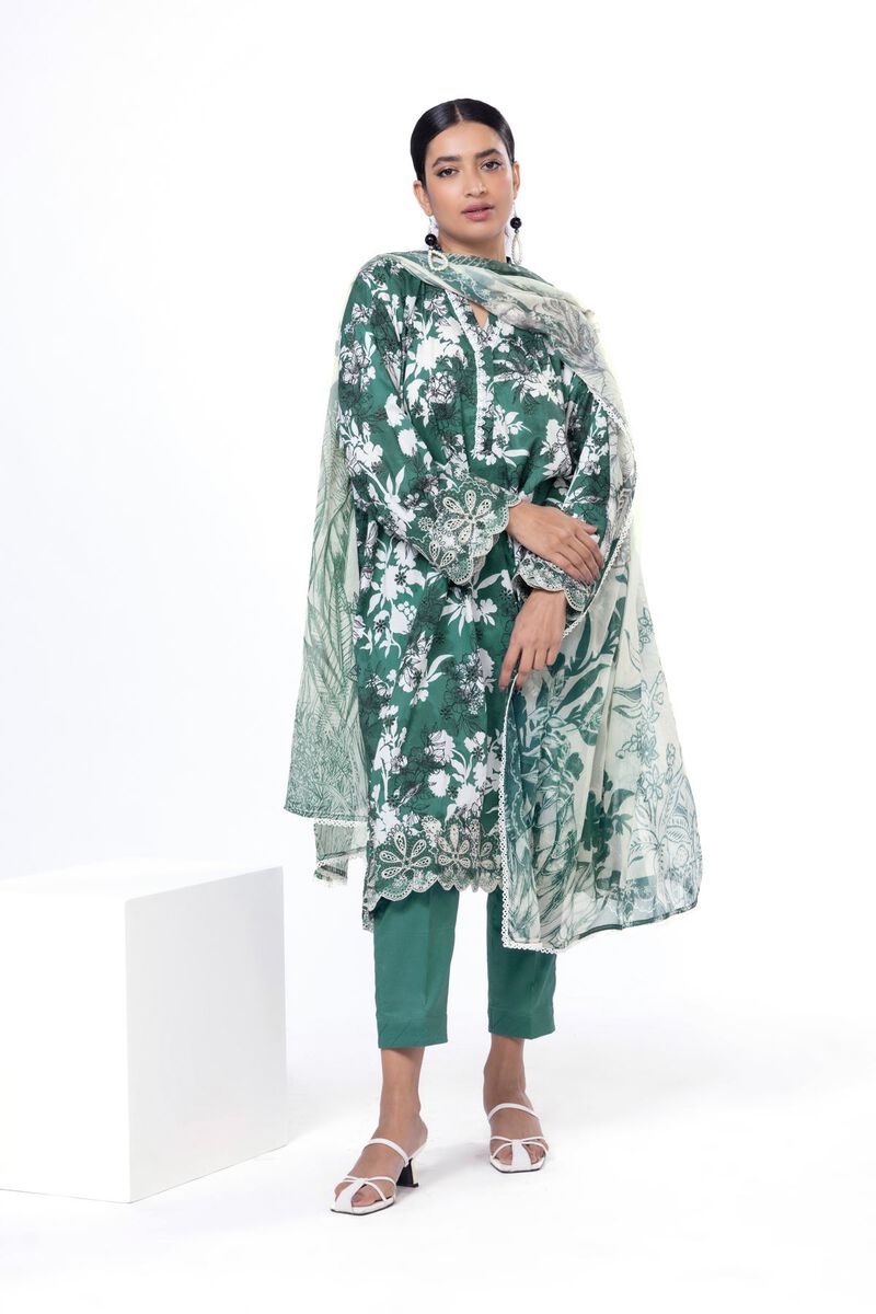 Embroidered | Cambric | Fabrics 3 Piece | null