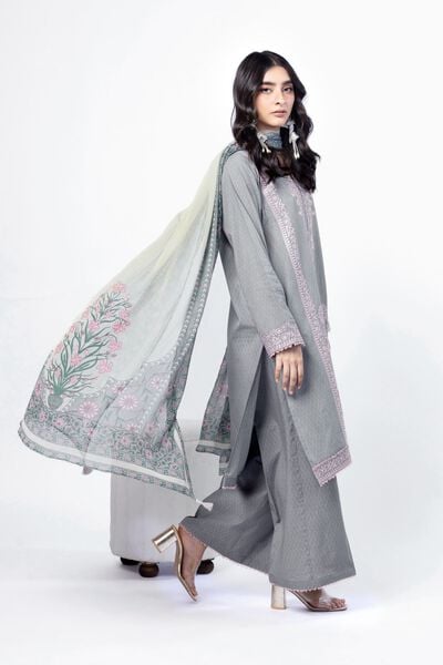 Embroidered | Cotton Dobby | Tailored 3 Piece | AED 300.00