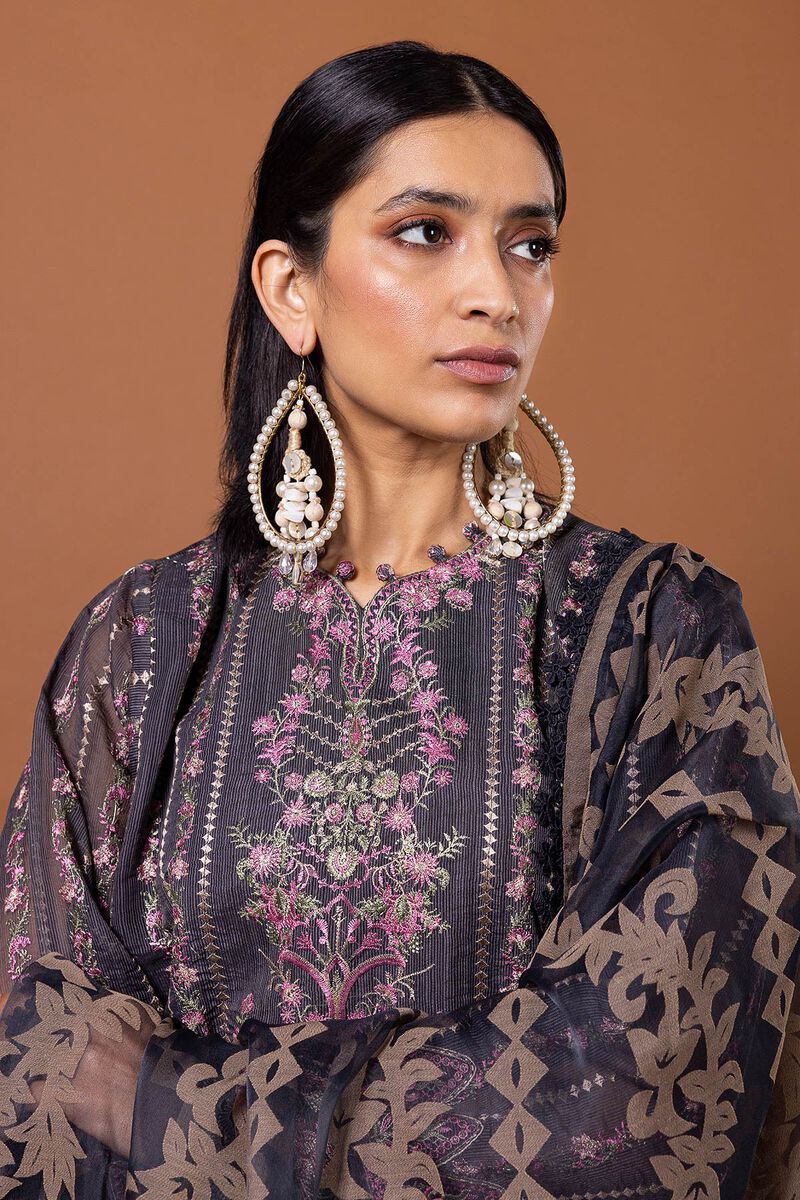 Embroidered | Polyester Organza | Fabrics 3 Piece | null