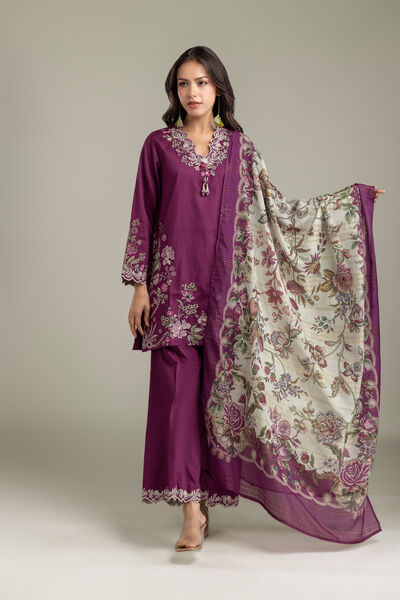 Embroidered | Polyester Silk | Dupatta | AED 130.00