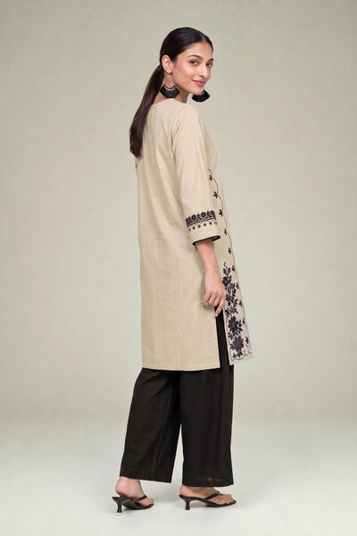 Embroidered | Cambric | Solid Black Pants | AED 130.00