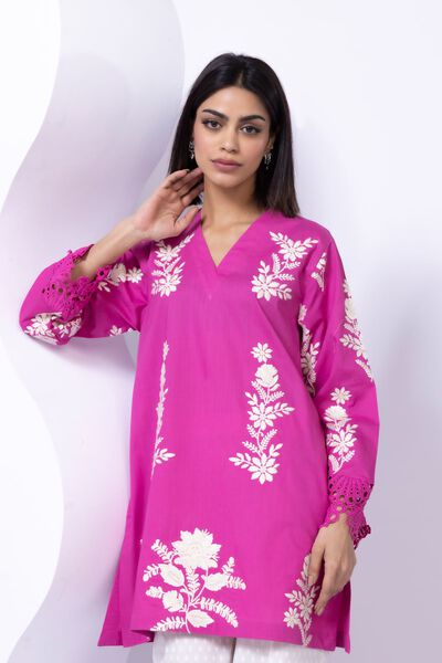 Embroidered | Crosshatch Poplin | Kurta | AED 42.00