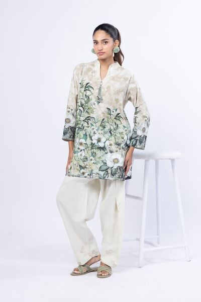 Embroidered | Cambric | Pants | AED 68.00