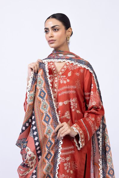 Embroidered | Light Thai Silk | Dupatta | AED 36.00