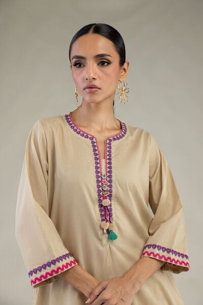 Embroidered | Cambric | Short Cambric Kurta | AED 180.00