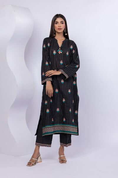 Embroidered | Lurex Stripes | Kurta | AED 160.00