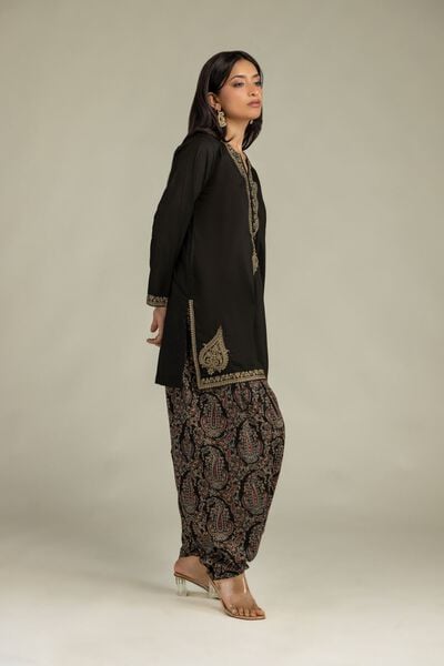 Embroidered | Cambric | Black Paisley Shalwar | AED 130.00