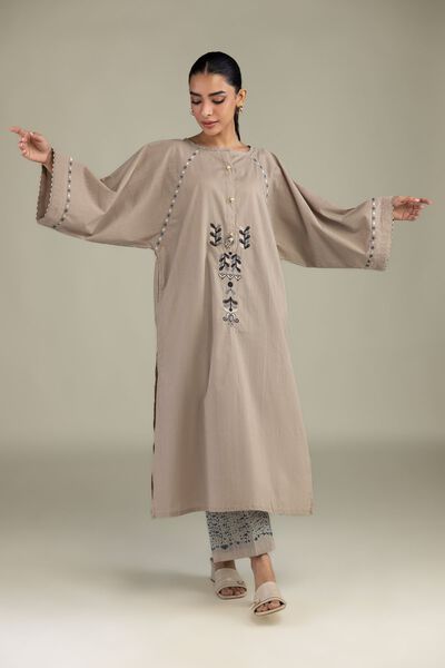 Textured Cotton | Embroidered | Textued Cotton Kurta | AED 180.00
