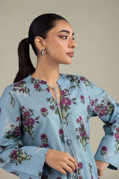 Printed | Cotton Dobby | Floral Cotton Kurta | AED 50.00