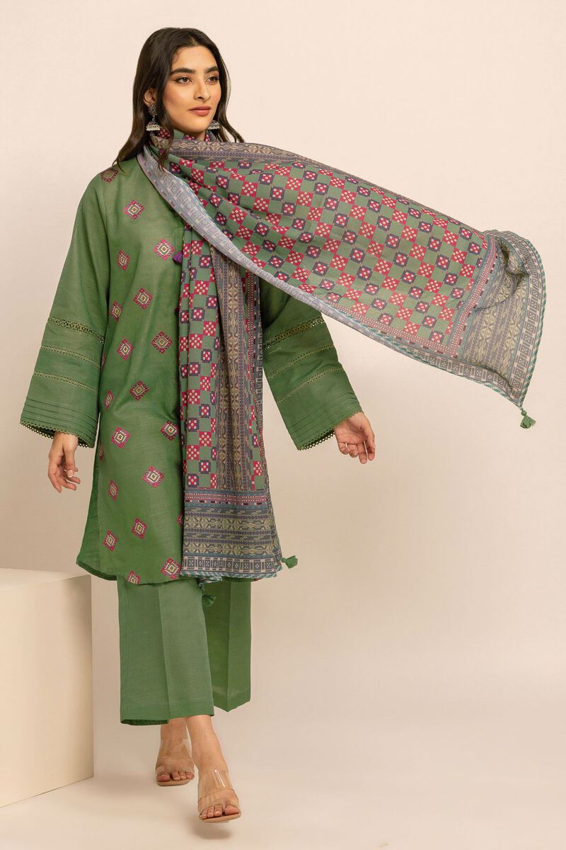 Embroidered | Crosshatch | Fabrics 3 Piece | null