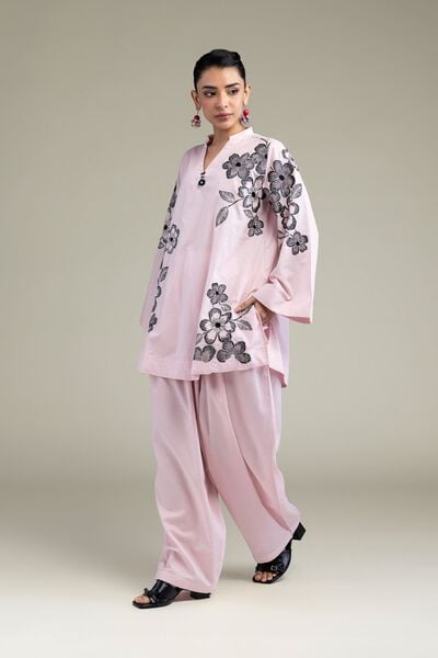Embroidered | Cotton Dobby | Solid Pink Shalwar  | AED 130.00