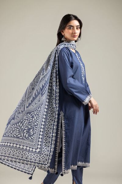Embroidered | Mesuri | Navy Mesuri Dupatta | AED 80.00