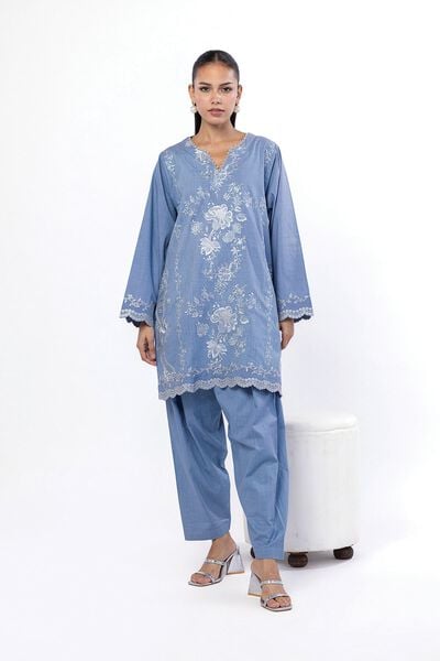 Embroidered | Crosshatch | Fabrics 2 Piece | Top and Bottom | AED 160.00