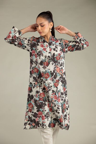 Printed | Cambric | Floral Cambric Kurta | AED 150.00