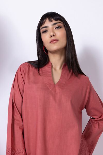 Embroidered | Crosshatch Poplin | Kurta | AED 140.00