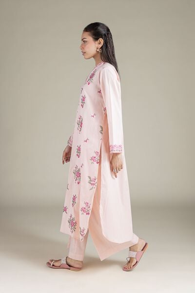 Embroidered | Textured Cambric | Solid Pants | AED 80.00