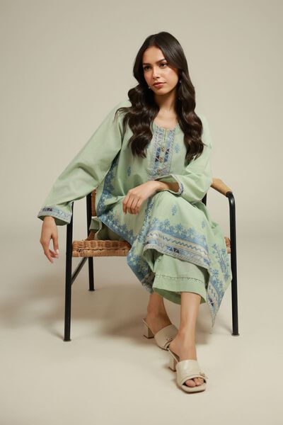 Embroidered | Cambric | Floral 2-Piece Tailored  | AED 120.00