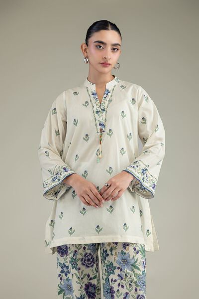 Printed | Cambric | Cambric Floral Kurta | AED 150.00