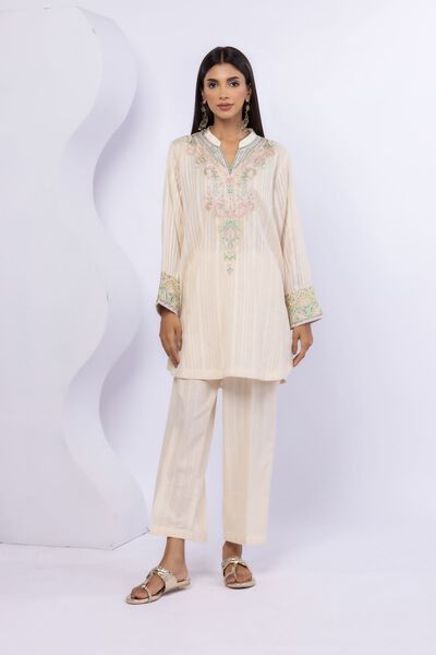 Embroidered | Leno | Kurta | AED 140.00