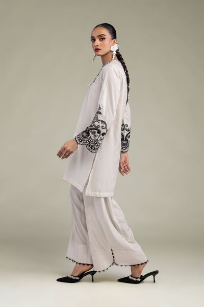 Embroidered | Raw Silk | Raw Silk Pants | AED 50.00