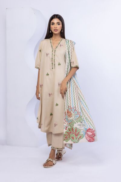 Embroidered | Cambric | Pants | AED 48.00