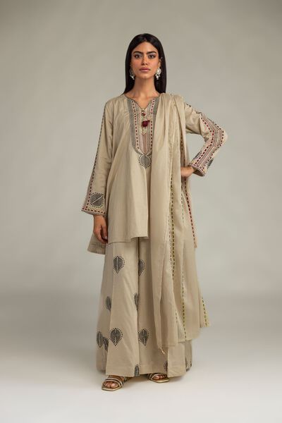 Embroidered | Cotton Dobby | Pants | AED 180.00
