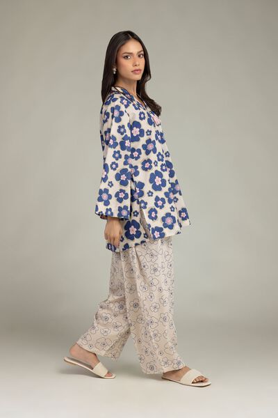 Printed | Cambric | Floral Beige Shalwar | AED 130.00