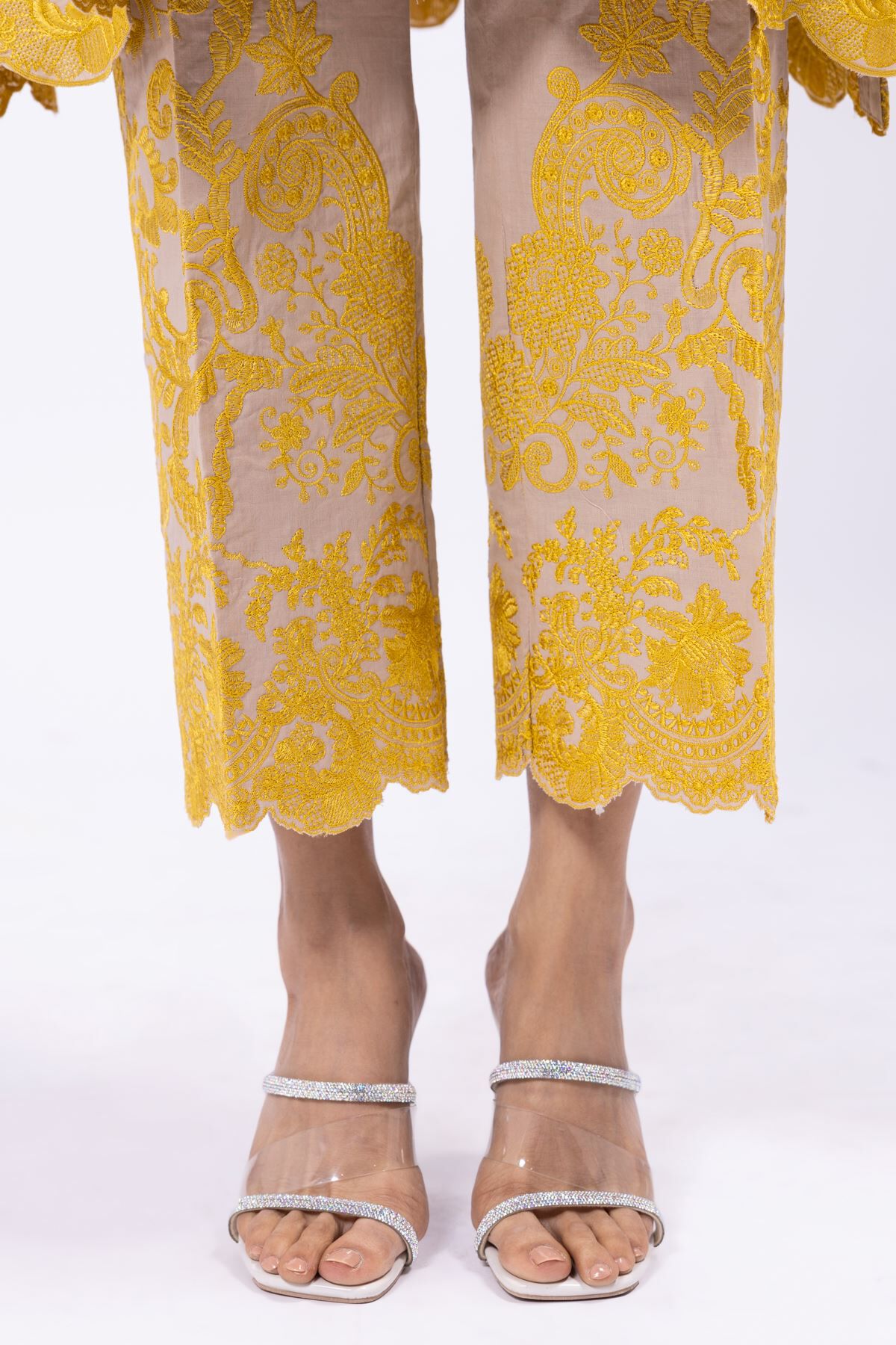 Khaadi embroidered trousers discount