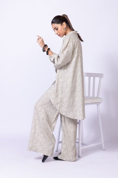 Printed | Dull Raw Silk | Trousers | AED 21.60