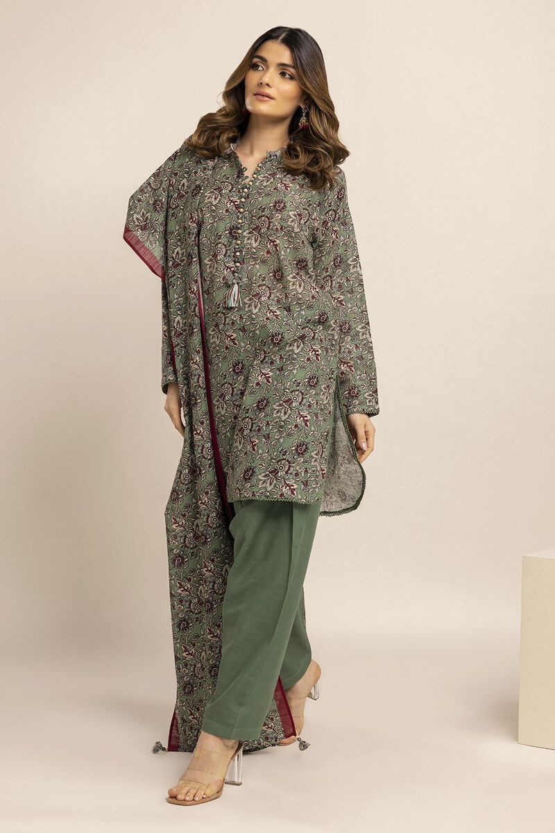 Printed | Light Khaddar | Fabrics 3 Piece | null