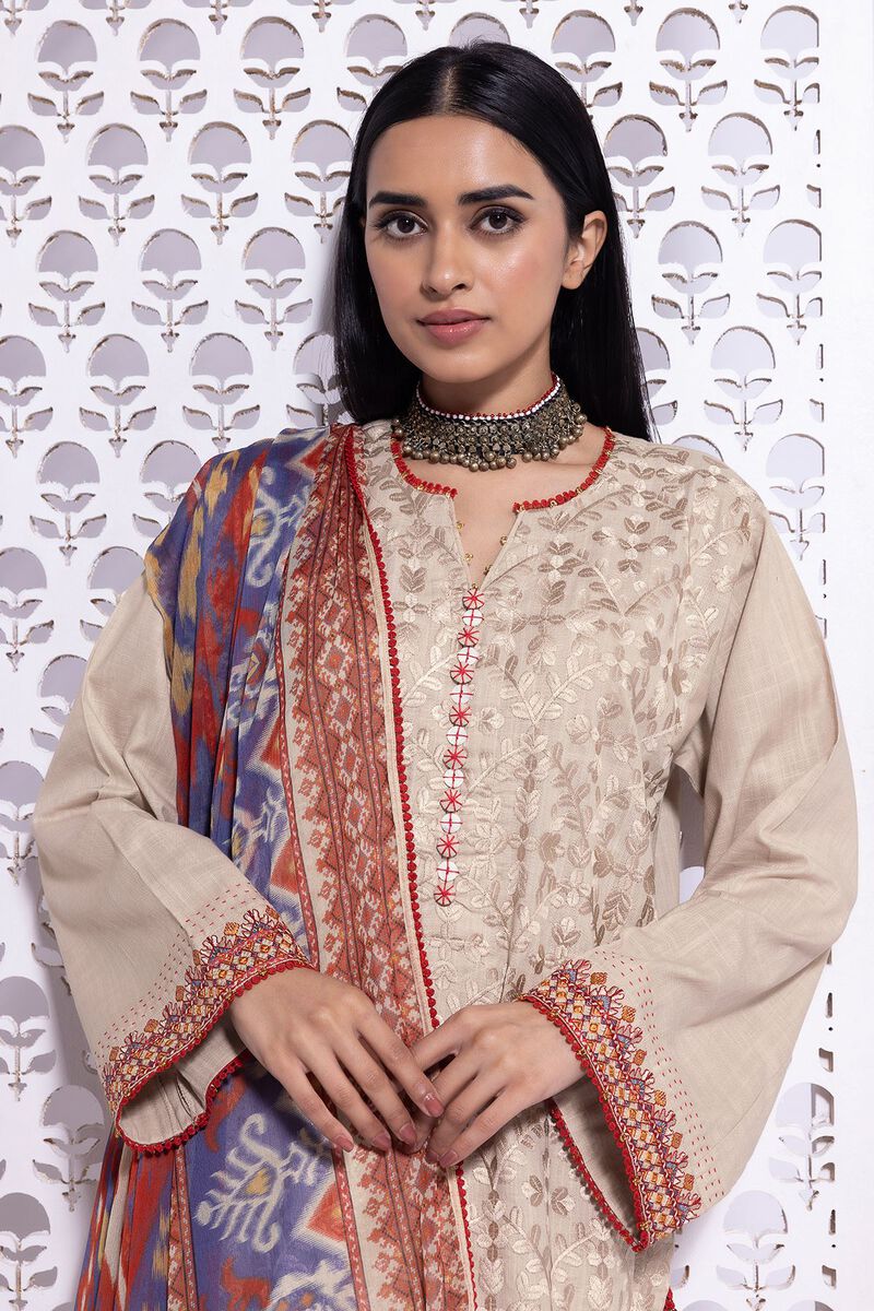 Embroidered | Crosshatch | Fabrics 3 Piece | null