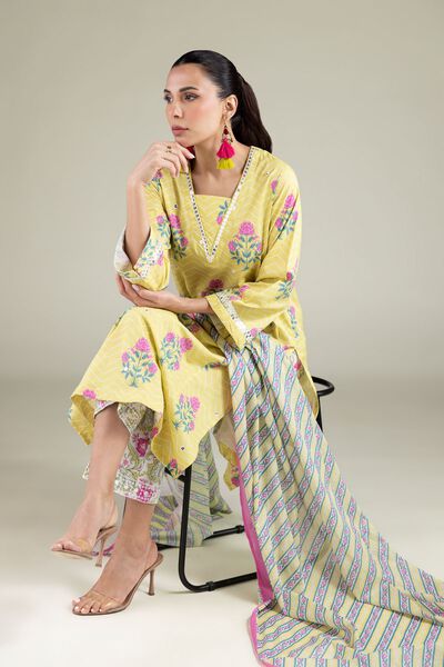 Embroidered | Cotton Viscose | Long Printed Kurta | AED 45.00