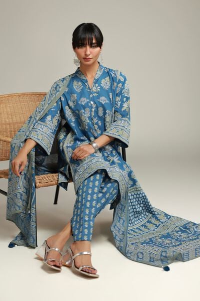 Printed | Cambric | Floral Cambric Kurta | AED 150.00