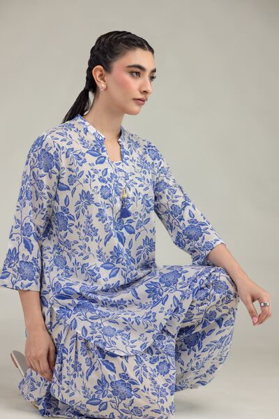 Printed | Cotton Dobby | Floral Cotton Kurta | AED 100.00
