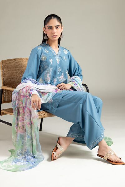 Embroidered | Blended Cambric | Kurta | AED 78.00